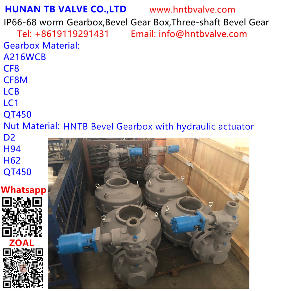 HNTB Bevel Gearbox with hydraulic actuator